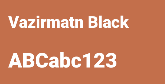 Vazirmatn Black