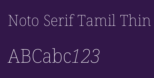 Noto Serif Tamil Thin