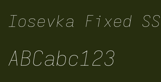 Iosevka Fixed SS13 ThExObl