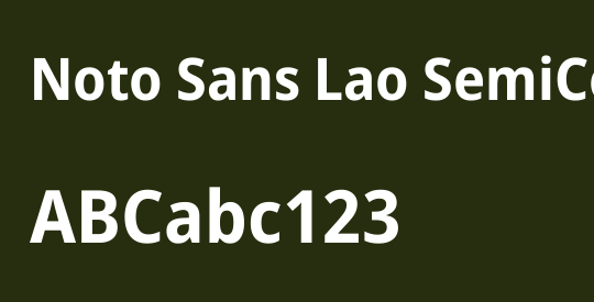 Noto Sans Lao SemiCondensed