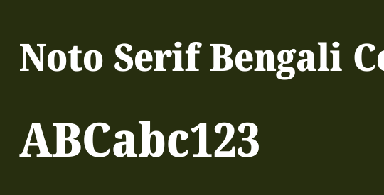 Noto Serif Bengali Condensed Black