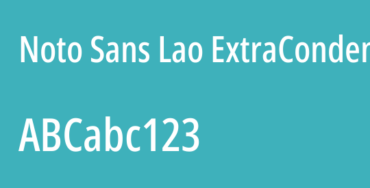 Noto Sans Lao ExtraCondensed Medium