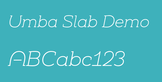 Umba Slab Demo