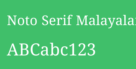 Noto Serif Malayalam