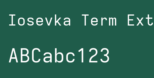 Iosevka Term Extended
