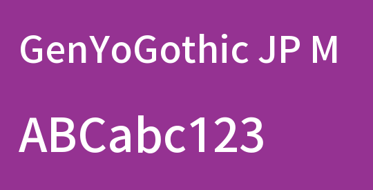GenYoGothic JP M