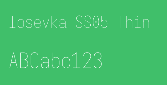 Iosevka SS05 Thin