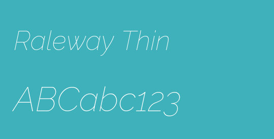 Raleway Thin