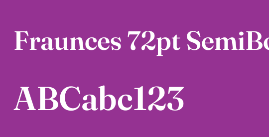 Fraunces 72pt SemiBold