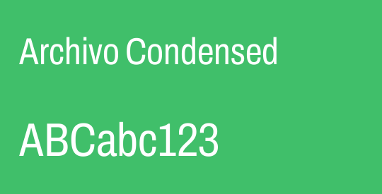 Archivo Condensed