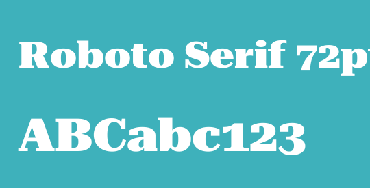 Roboto Serif 72pt Expanded Black