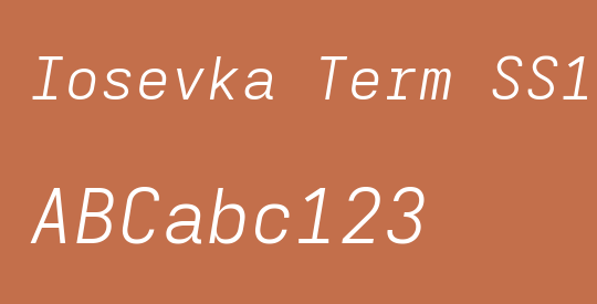 Iosevka Term SS15 LtExObl
