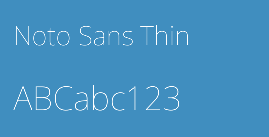 Noto Sans Thin
