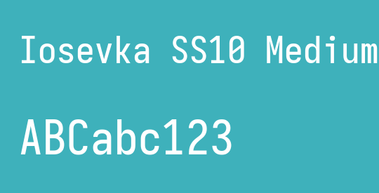 Iosevka SS10 Medium