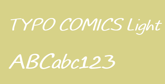 TYPO COMICS Light Italic DEMO