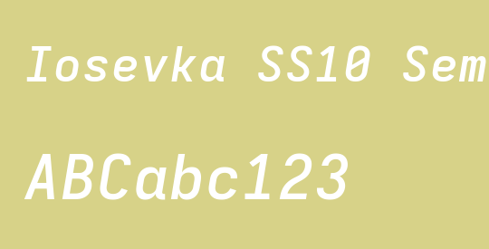 Iosevka SS10 Semibold Extended