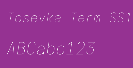 Iosevka Term SS14 ThExObl