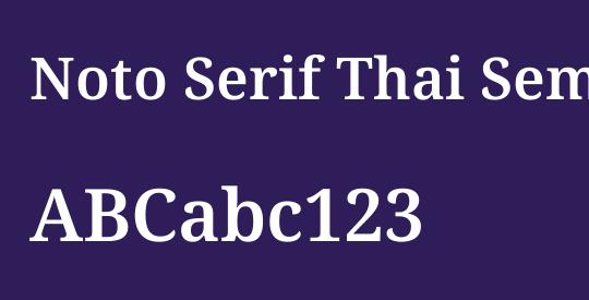Noto Serif Thai SemiBold