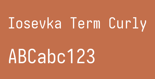 Iosevka Term Curly