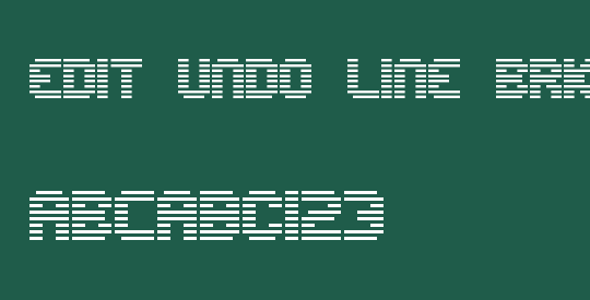 Edit Undo Line BRK