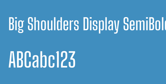 Big Shoulders Display SemiBold