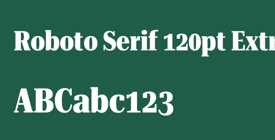 Roboto Serif 120pt ExtraCondensed ExtraBold