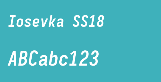 Iosevka SS18