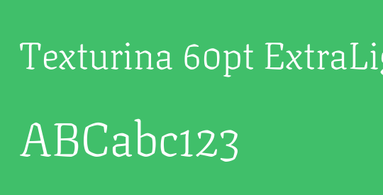 Texturina 60pt ExtraLight