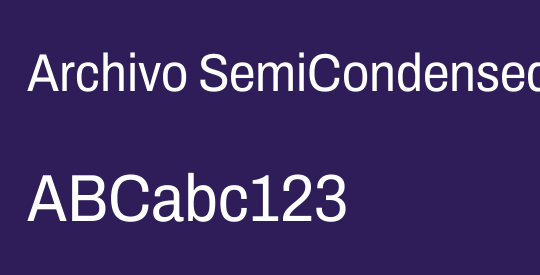 Archivo SemiCondensed