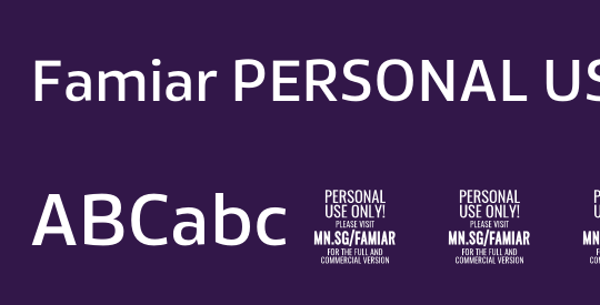 Famiar PERSONAL USE ONLY Medium