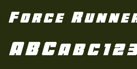 Force Runner Title Italic