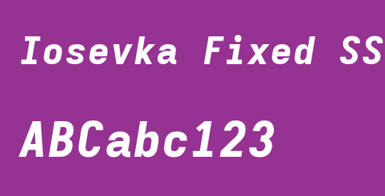 Iosevka Fixed SS15 HvExObl