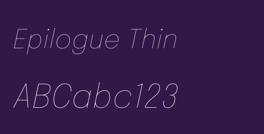 Epilogue Thin
