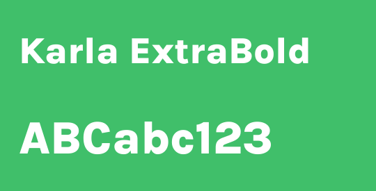 Karla ExtraBold