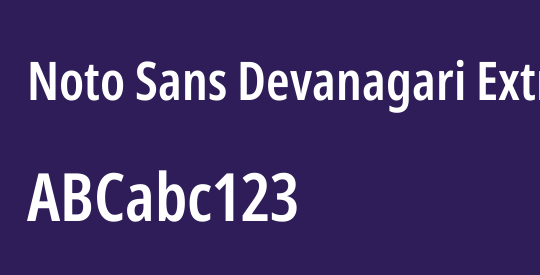 Noto Sans Devanagari ExtraCondensed SemiBold