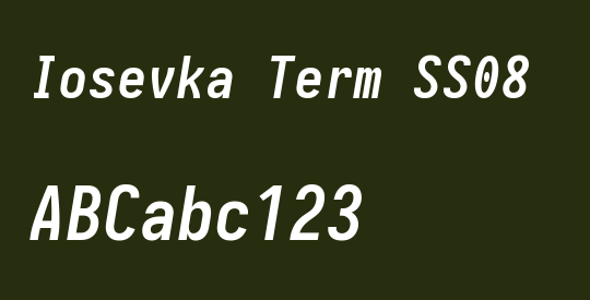 Iosevka Term SS08