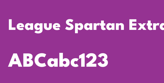 League Spartan ExtraBold