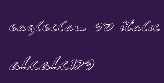 Eagleclaw 3D Italic