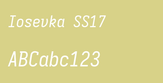 Iosevka SS17