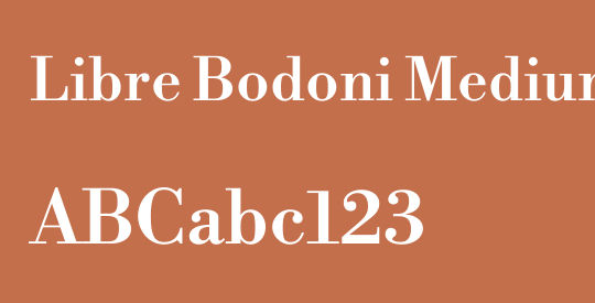 Libre Bodoni Medium