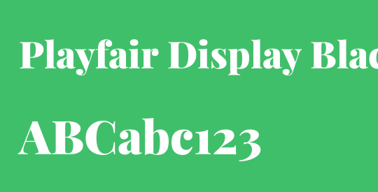 Playfair Display Black