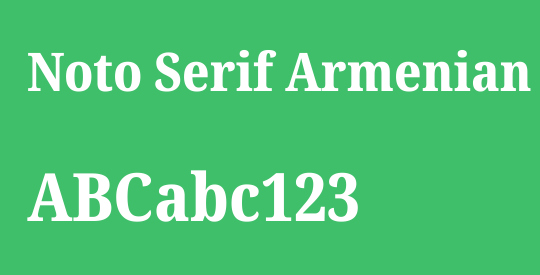 Noto Serif Armenian Condensed ExtraBold