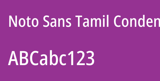 Noto Sans Tamil Condensed Medium
