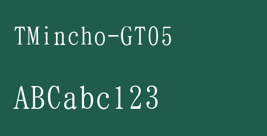 TMincho-GT05