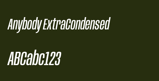Anybody ExtraCondensed