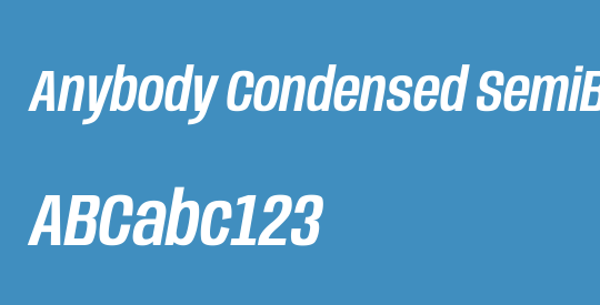 Anybody Condensed SemiBold