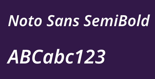 Noto Sans SemiBold