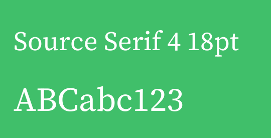 Source Serif 4 18pt