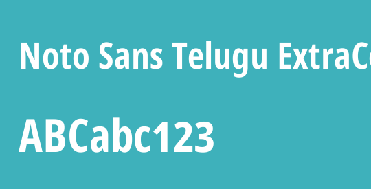 Noto Sans Telugu ExtraCondensed