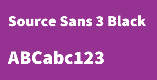 Source Sans 3 Black
